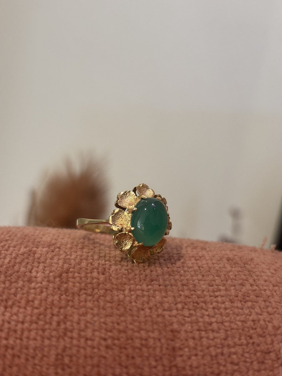 Vintage 14k Yellow Gold 'Chrysanthe' Ring - Kingdom Jewelry