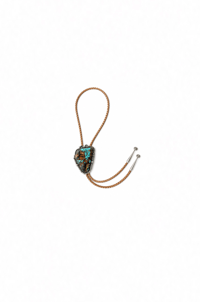 Vintage 1970's Bolo X Natural American Turquoise - Kingdom Jewelry