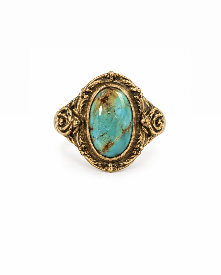 Vintage Brass Rose Royston Ring - Kingdom Jewelry