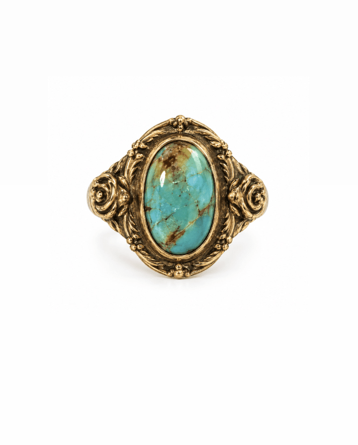 Vintage Brass Rose Royston Ring - Kingdom Jewelry