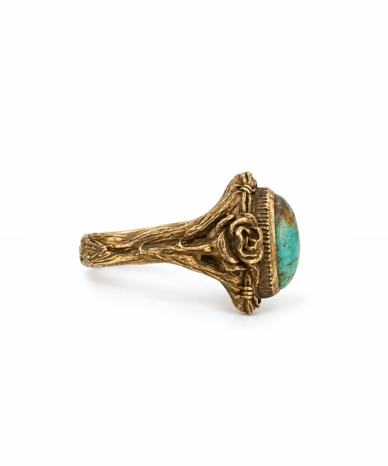 Vintage Brass Rose Royston Ring - Kingdom Jewelry