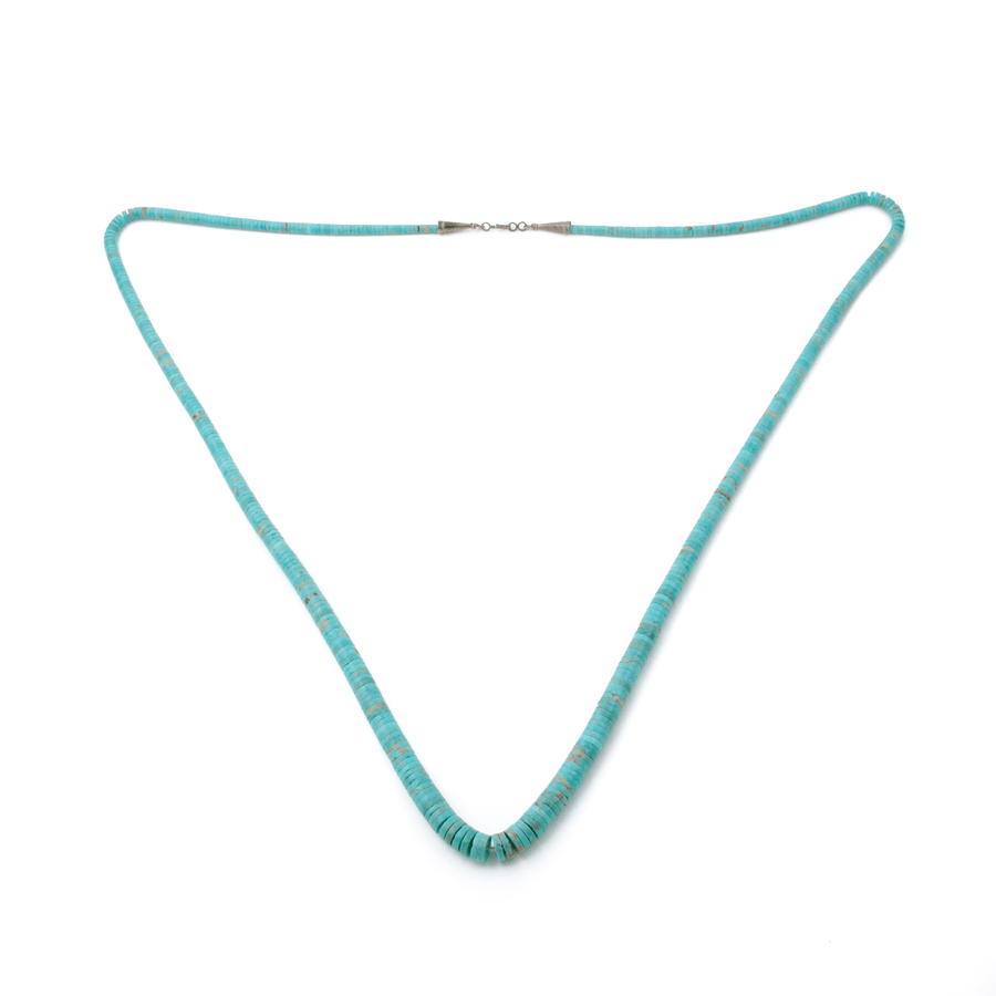 Vintage Graduated Heishi Disc Bead Navajo Necklace - Kingdom Jewelry