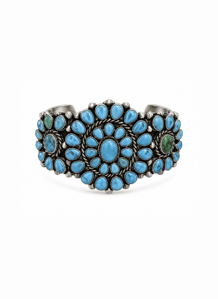 Vintage Silver 1960 zuni cuff - Kingdom Jewelry