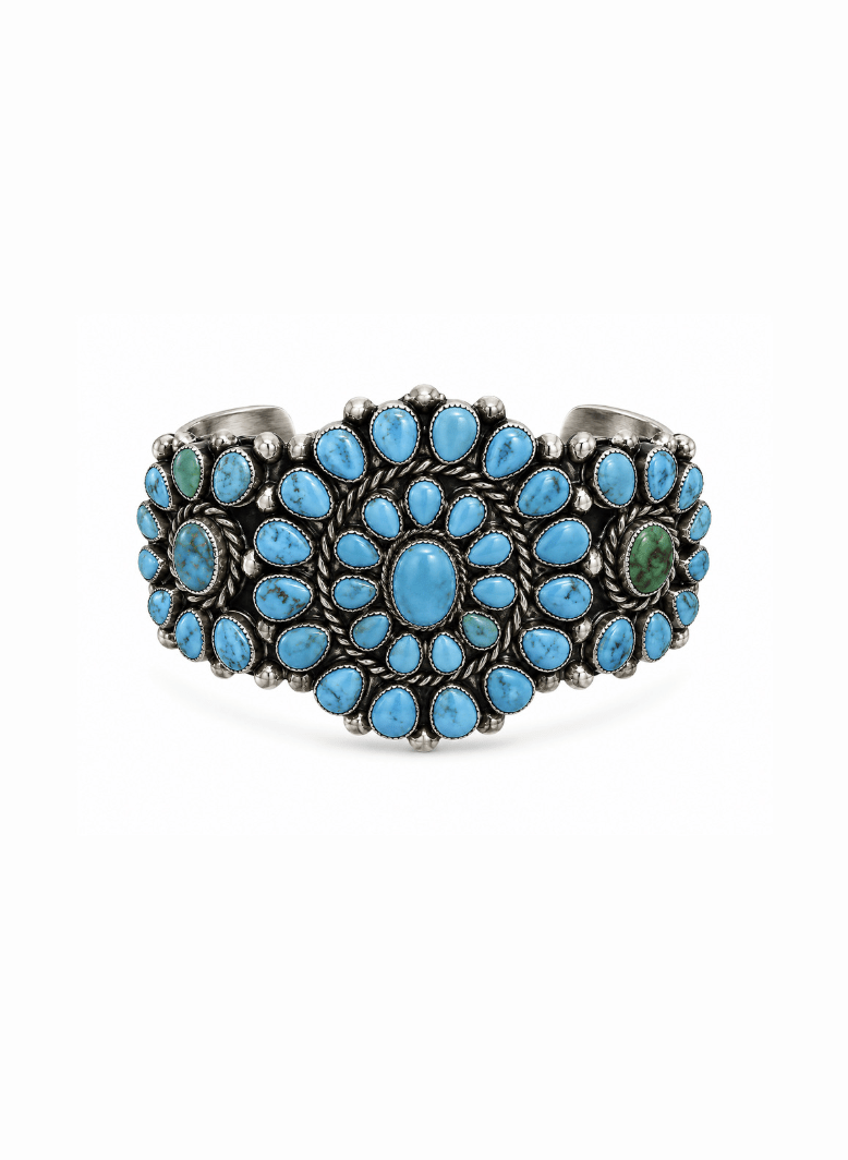 Vintage Silver 1960 zuni cuff - Kingdom Jewelry