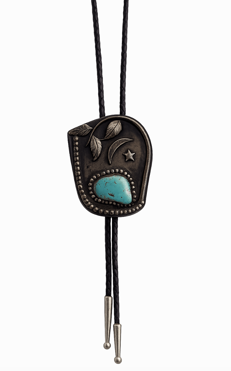 Vintage Silver Navajo 1980s Bolo Tie - Kingdom Jewelry