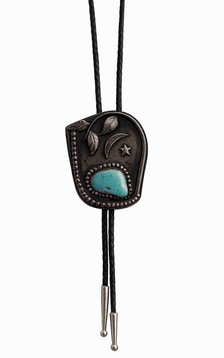 Vintage Silver Navajo 1980s Bolo Tie - Kingdom Jewelry