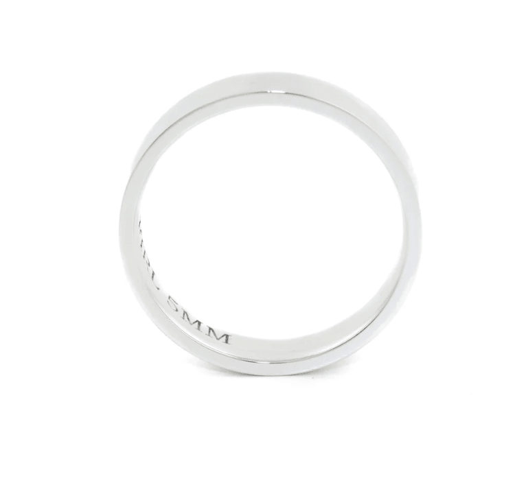 White Gold Men's Band - Kingdom Jewelry
