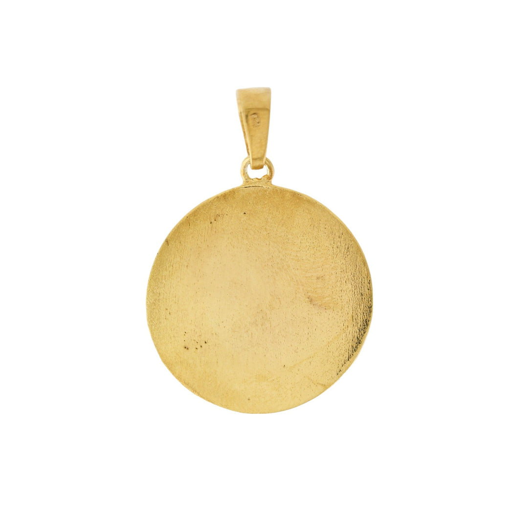 Yellow Gold x "Cancer" 22mm Zodiac Pendant - Kingdom Jewelry