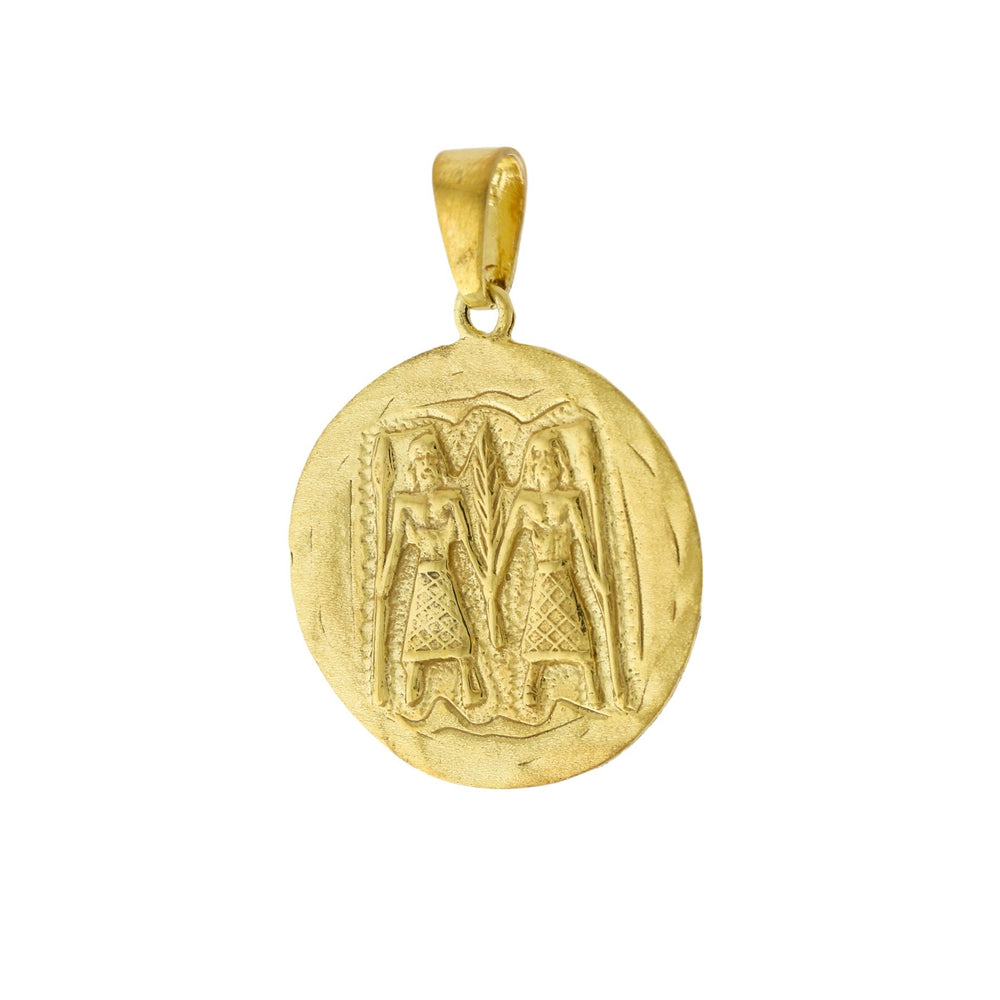 
                      
                        Yellow Gold x "Gemini" 22mm Zodiac Pendant - Kingdom Jewelry
                      
                    