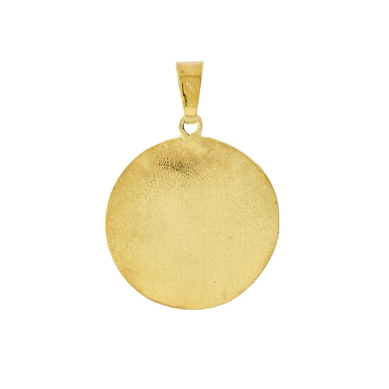 Yellow Gold x "Gemini" 22mm Zodiac Pendant - Kingdom Jewelry