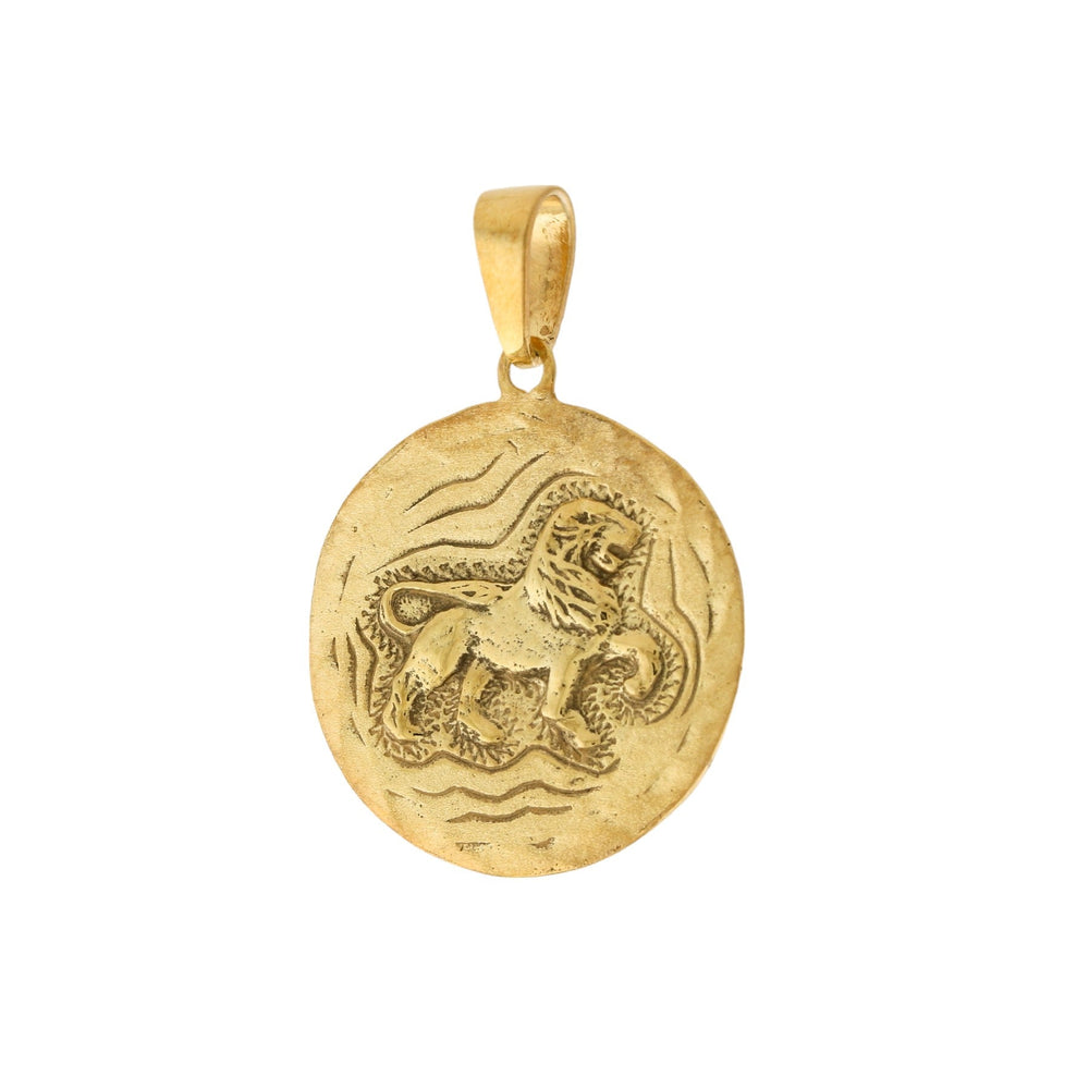 
                      
                        Yellow Gold x "Leo" 22mm Zodiac Pendant - Kingdom Jewelry
                      
                    