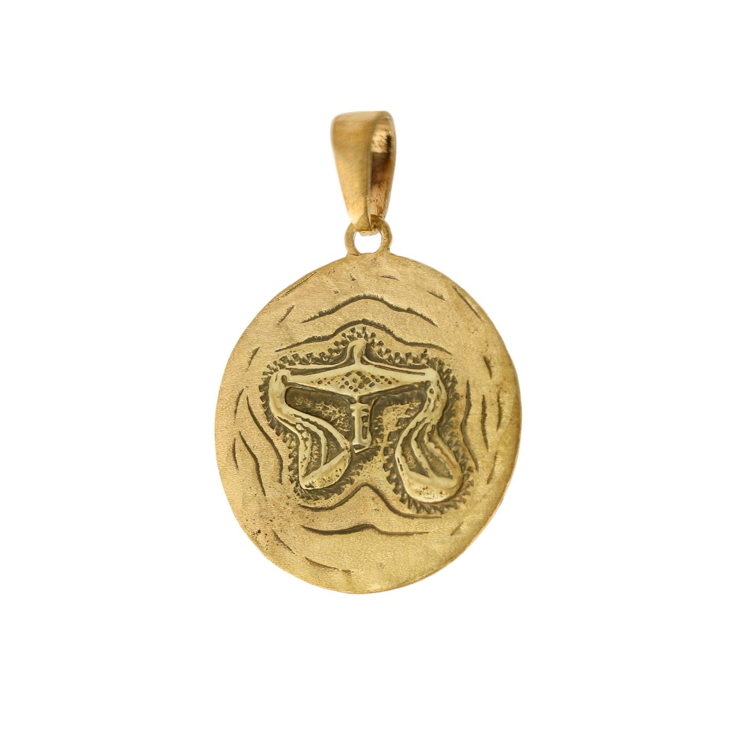 Yellow Gold x "Libra" 22mm Zodiac Pendant - Kingdom Jewelry