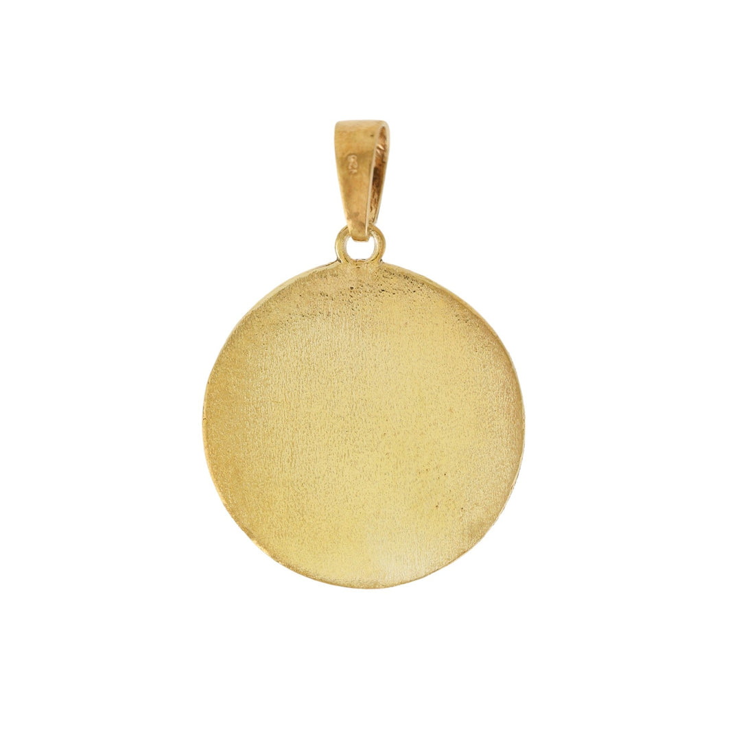 Yellow Gold x "Libra" 22mm Zodiac Pendant - Kingdom Jewelry