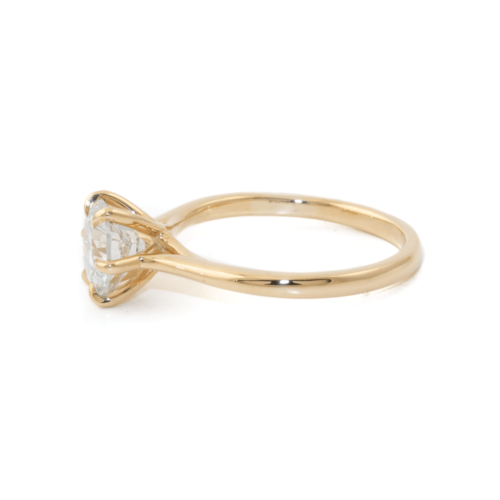 Yellow Gold x Round Diamond Bespoke Solitaire Engagement - Kingdom Jewelry