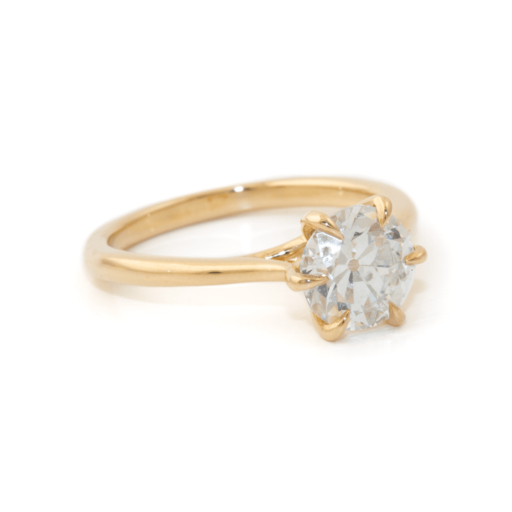 Yellow Gold x Round Diamond Bespoke Solitaire Engagement - Kingdom Jewelry