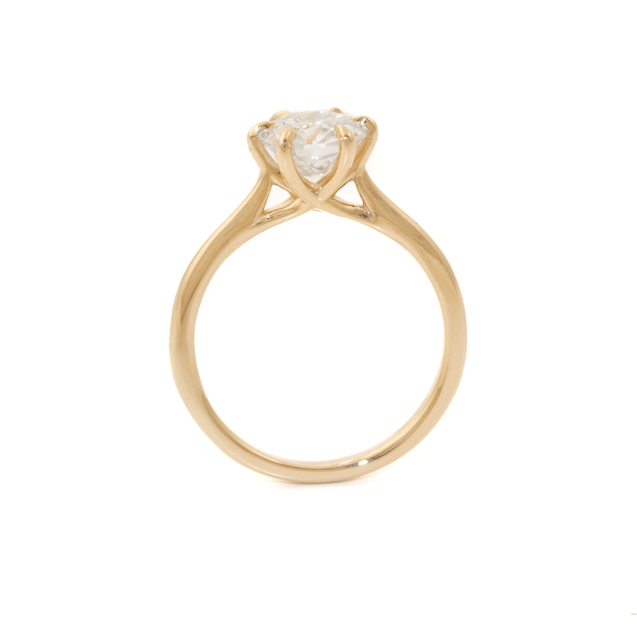 Yellow Gold x Round Diamond Bespoke Solitaire Engagement - Kingdom Jewelry
