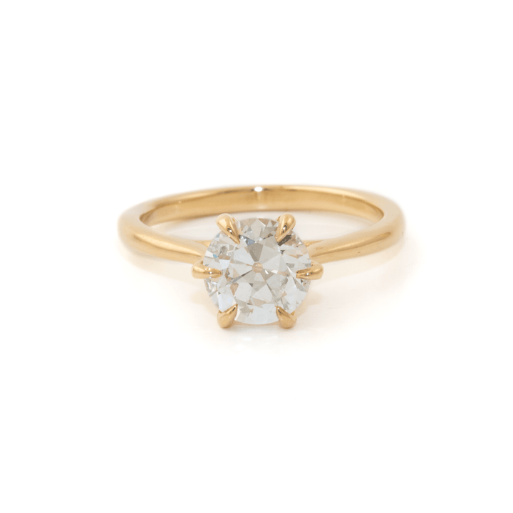 Yellow Gold x Round Diamond Bespoke Solitaire Engagement - Kingdom Jewelry