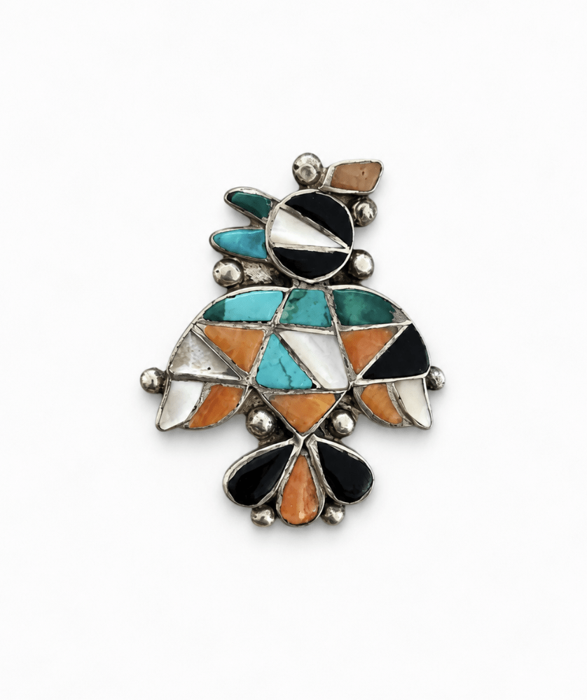 Zuni Inlay Bird - Kingdom Jewelry