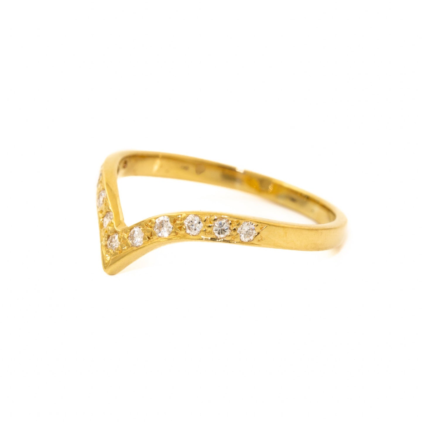 10 K Gold x Diamond Tiara Band Ring - Kingdom Jewelry