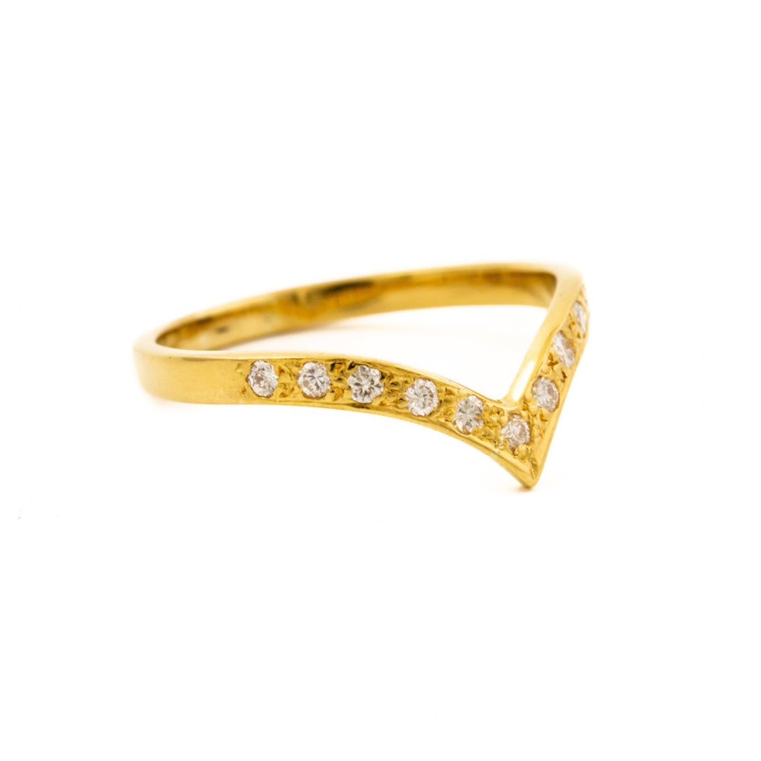 10 K Gold x Diamond Tiara Band Ring - Kingdom Jewelry