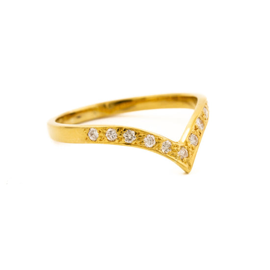 10 K Gold x Diamond Tiara Band Ring - Kingdom Jewelry