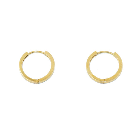 10 KT Gold 2mm x 18mm Hoops - Kingdom Jewelry