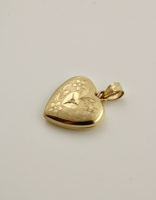 10k Diamond Heart Locket - Kingdom Jewelry