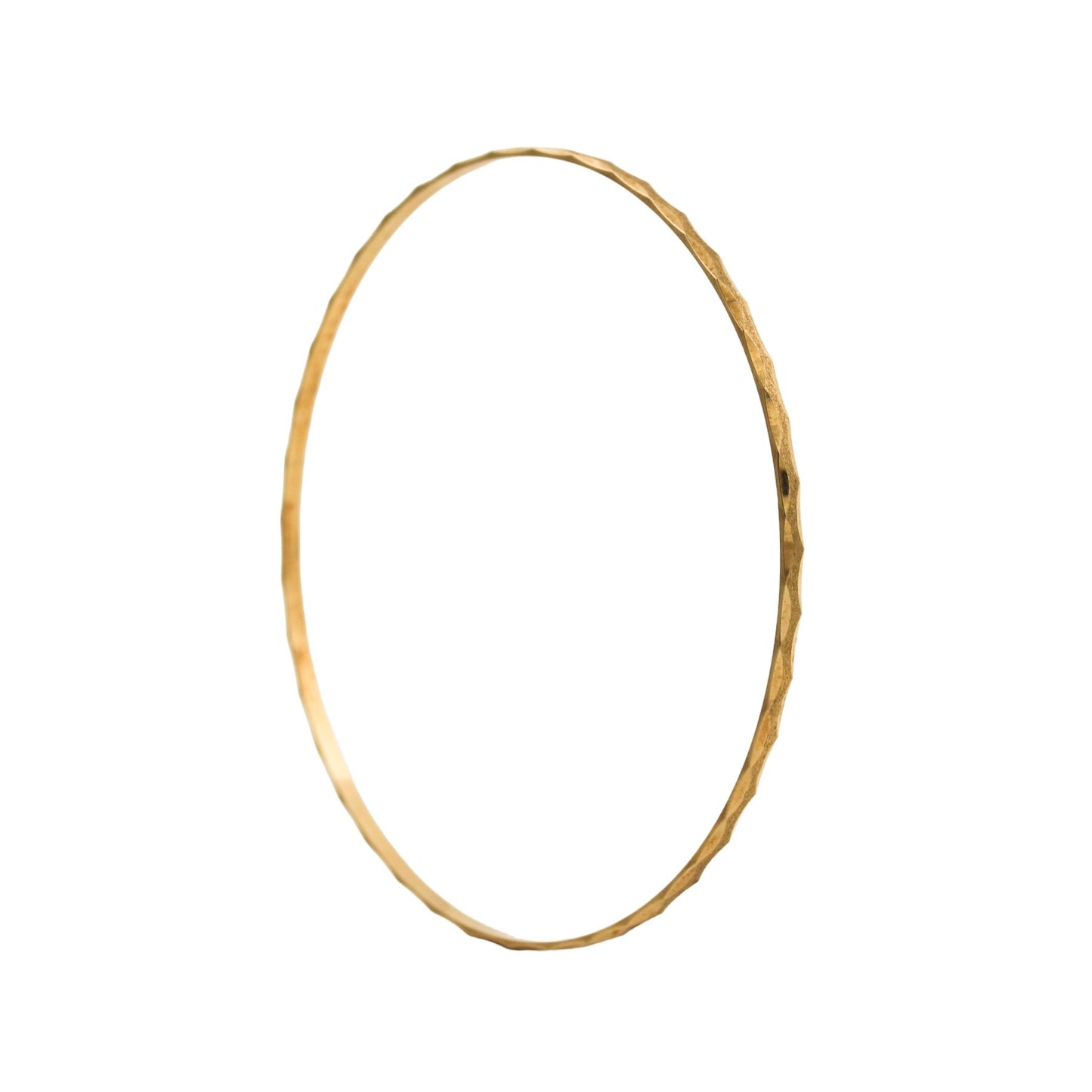 10K Gold Thin Bangle Bracelet - Kingdom Jewelry