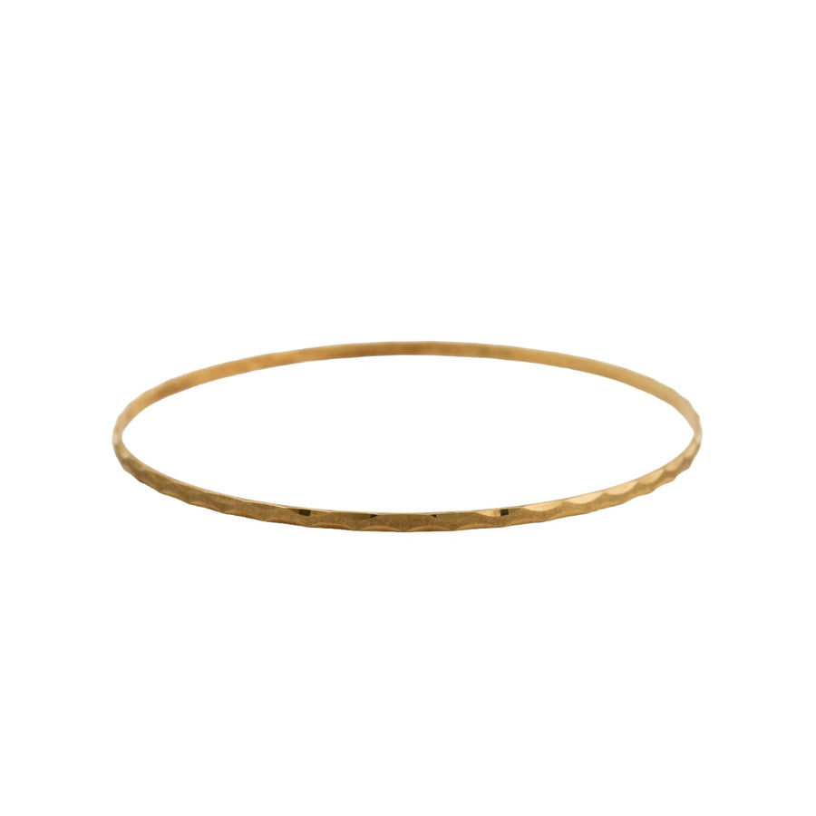 10K Gold Thin Bangle Bracelet - Kingdom Jewelry