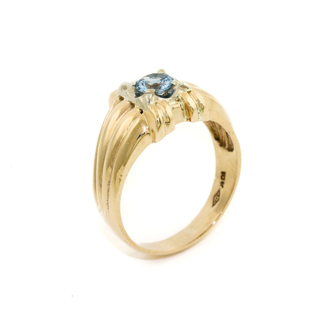 10k Gold x Aqua Marine Ring - Kingdom Jewelry