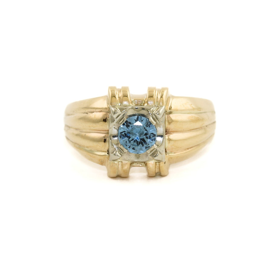 10k Gold x Aqua Marine Ring - Kingdom Jewelry