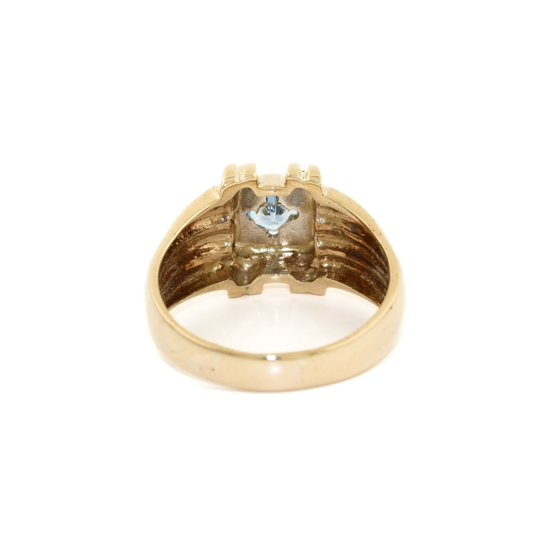 10k Gold x Aqua Marine Ring - Kingdom Jewelry