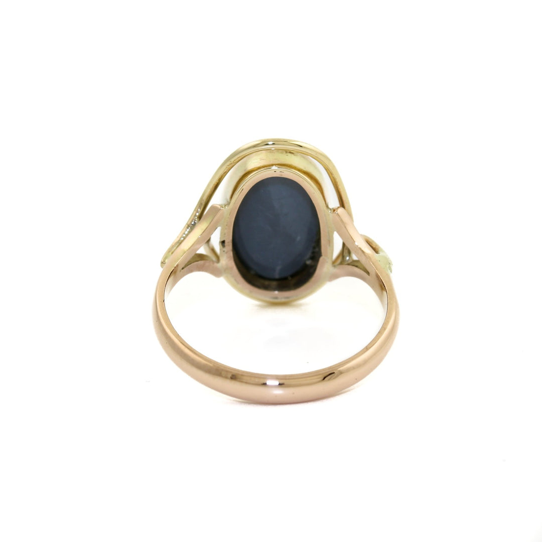 10k Gold x Blue Australian Opal Cocktail Ring - Kingdom Jewelry