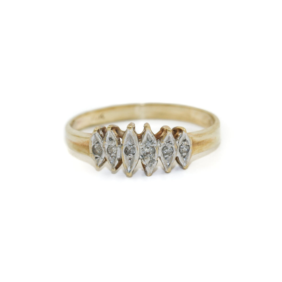 10K Vintage Gold x Diamond Ring 6 - Kingdom Jewelry