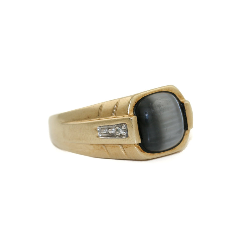 
                      
                        10k x Grey Tiger's Eye Men's Signet - Kingdom Jewelry
                      
                    