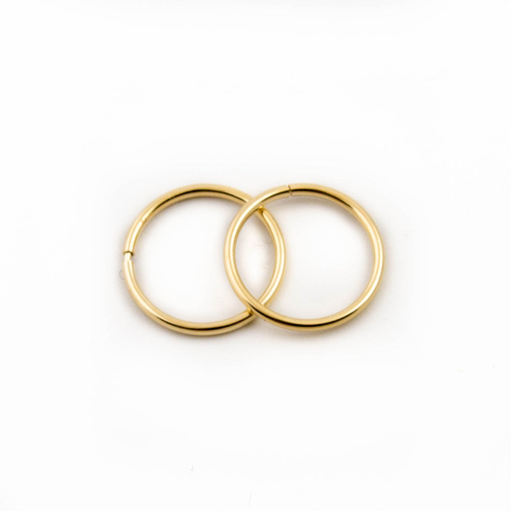 10kt Gold Seamless Hoops - Kingdom Jewelry