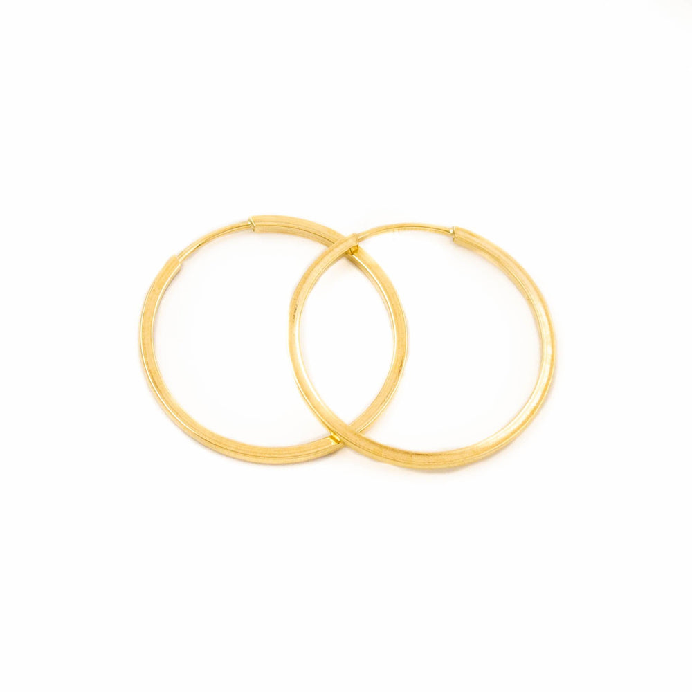 10kt Gold Sleeper Hoops - Kingdom Jewelry