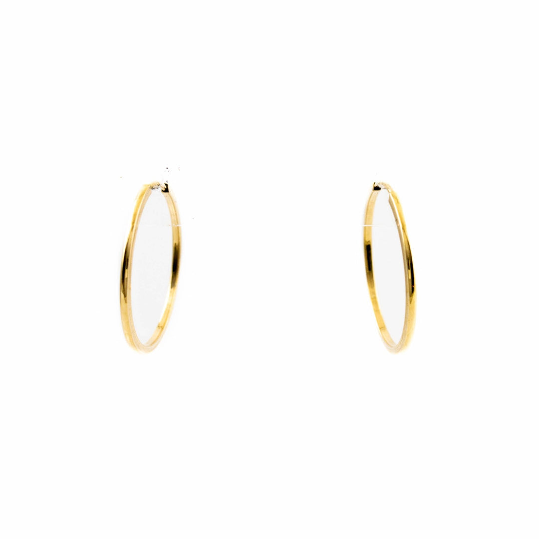 10kt Gold Sleeper Hoops - Kingdom Jewelry