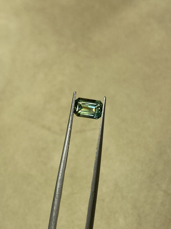 1.20ct Emerald Cut Teal Sapphire - Kingdom Jewelry