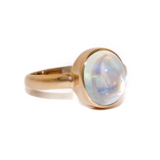 14 KT Gold Moonstone Ring - Kingdom Jewelry