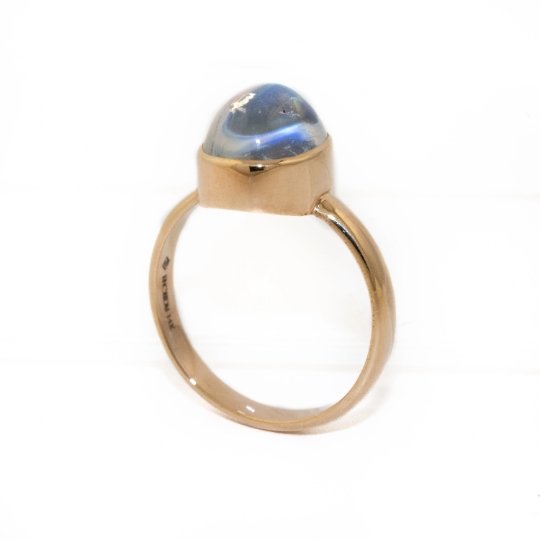 14 KT Gold Moonstone Ring - Kingdom Jewelry