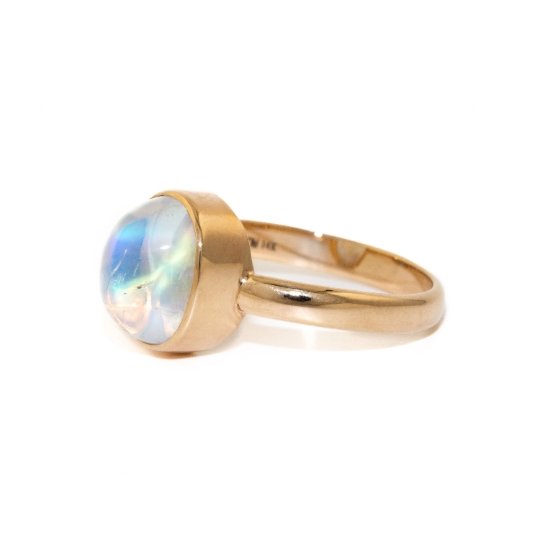 14 KT Gold Moonstone Ring - Kingdom Jewelry