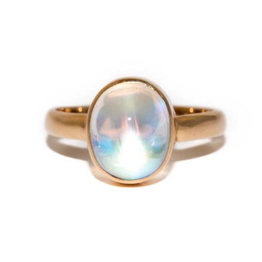 14 KT Gold Moonstone Ring - Kingdom Jewelry