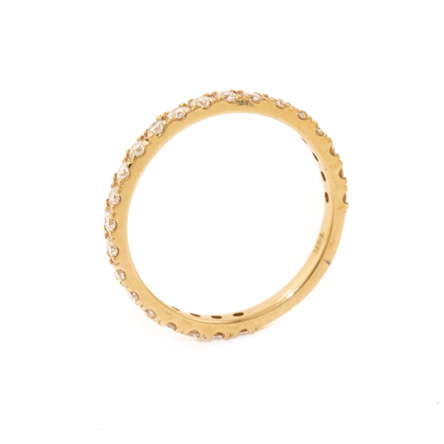 14 KT Gold x Pave Diamond Engagement Band - Kingdom Jewelry