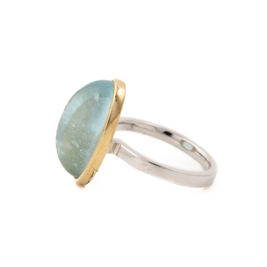 
                      
                        14 KT Golden Bezel Aquamarine Ring - Kingdom Jewelry
                      
                    