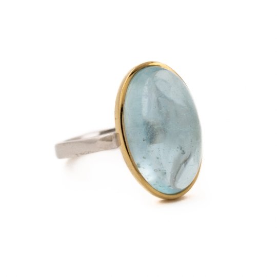 
                      
                        14 KT Golden Bezel Aquamarine Ring - Kingdom Jewelry
                      
                    