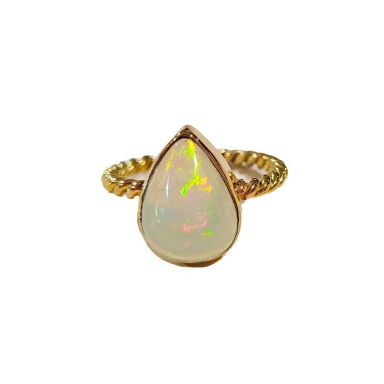 14 KT Teardrop Opal Ring - Kingdom Jewelry