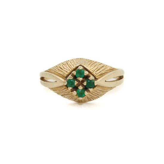 14k Art Deco Cocktail Ring - Kingdom Jewelry