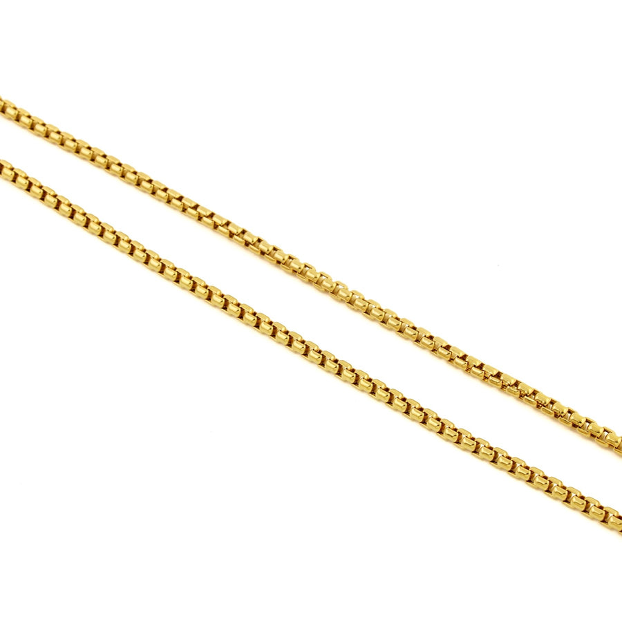 14K Box Link Necklace - Kingdom Jewelry