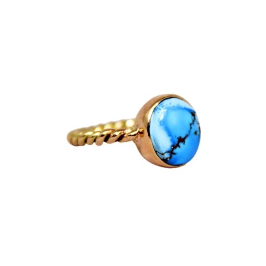 
                      
                        14K Circular Golden Turquoise Ring - Kingdom Jewelry
                      
                    